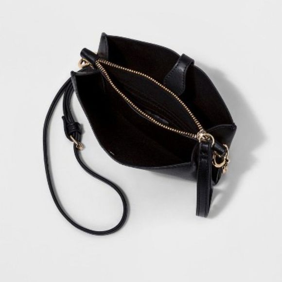 Womens Wristlet Crossbody Bag - A New Day™ Black - Picture 2 of 9